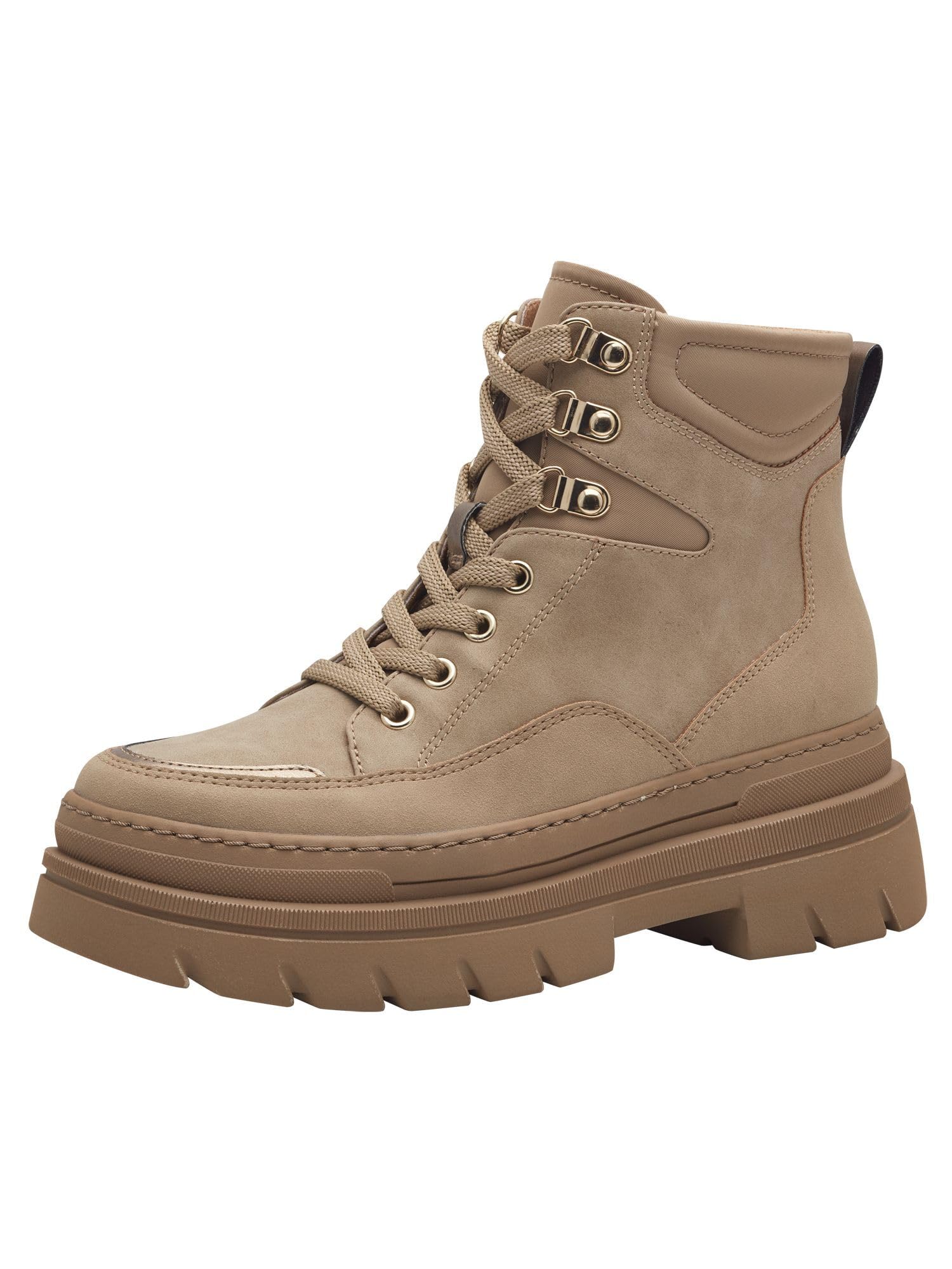 MARCO TOZZI Women's Bootie Laced 2-26297-43 Fashion Boots, Taupe Comb, 41 EU, Taupe, 8.5 UK