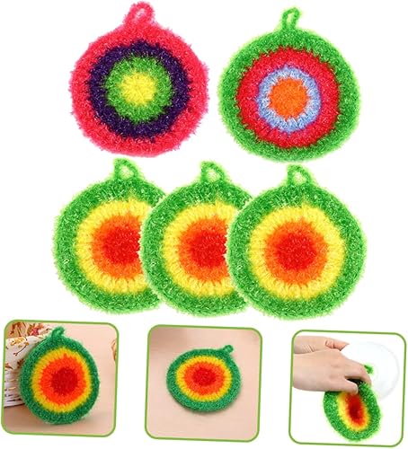 Miniatura 3 de Healeved Esponja para lavar platos, 5 piezas, paños pequeños, ropa absorbente de agua, almohadilla para lavar platos, toallas limpias para la cara,