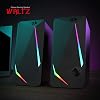 Parlantes de escritorio con cable RGB Redragon GS510, sonido estéreo de 2.0 canales, negro | 4 modos de retroiluminación LED de colores, graves mejorados, control de volumen de fácil acceso, parlante gamer USB plug & play para PC 3