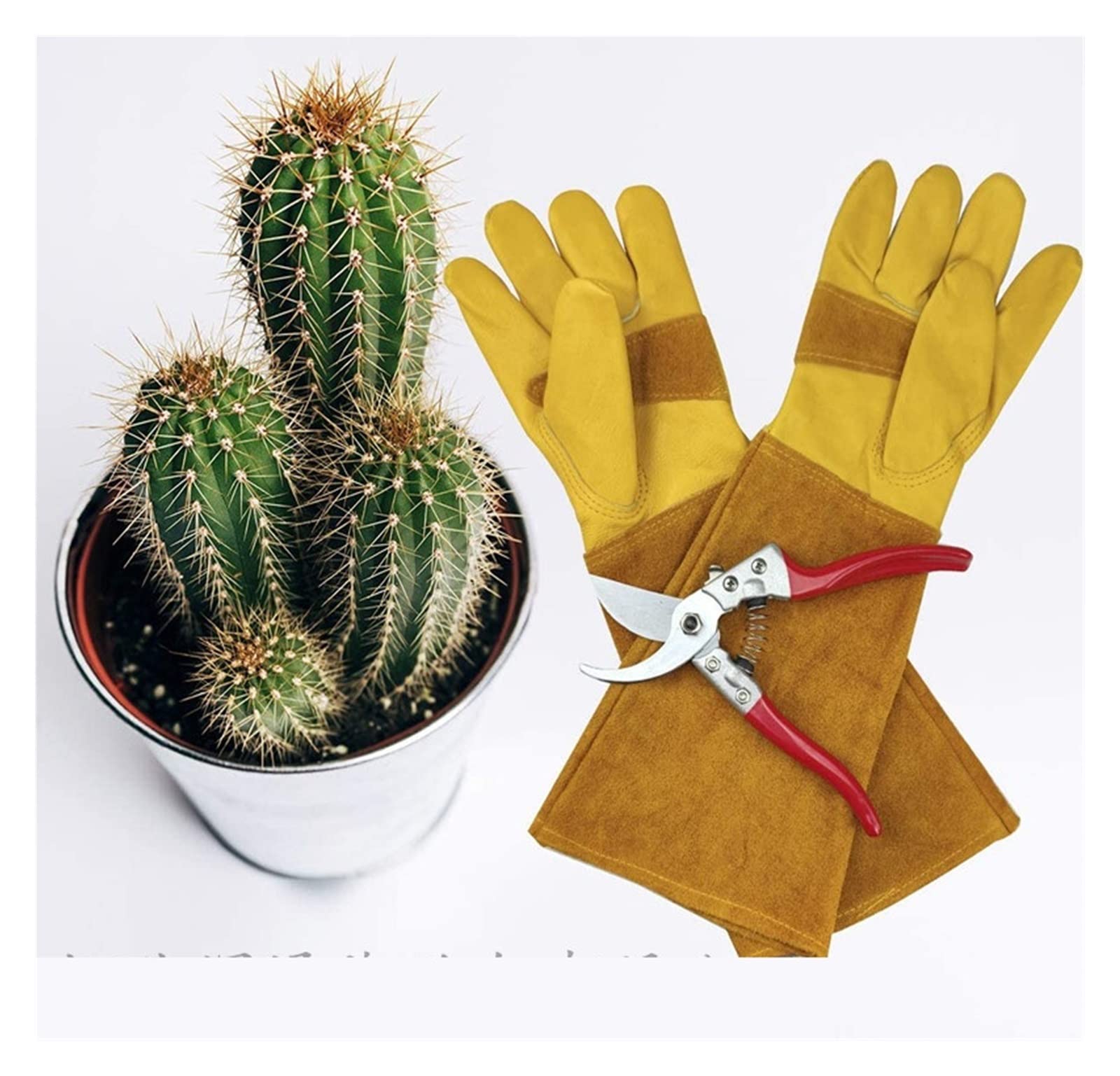 1 par Trabajo de manga larga Guantes de soldadura Guantes de soldadura Soldadiles Guantes de cuero Guantes resistentes al fuego/fuego resistente al fuego, Accesorios de soldadura(Small)