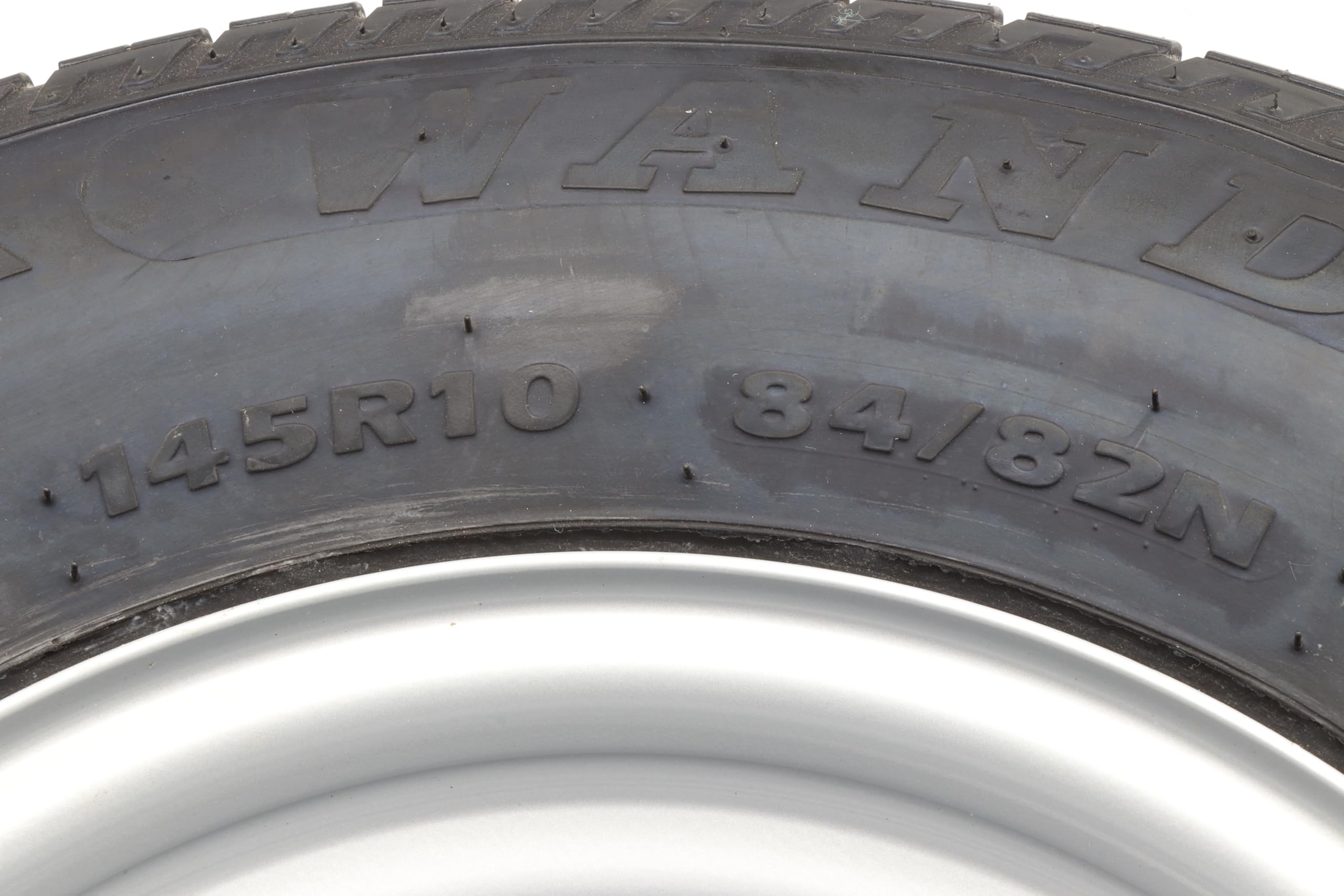 Ruota 145/80R10 per Rimorchio Ruota Completa 145R10, 145/10 LK 100x4 Cerchio 3,50x10 145 10 (2x)