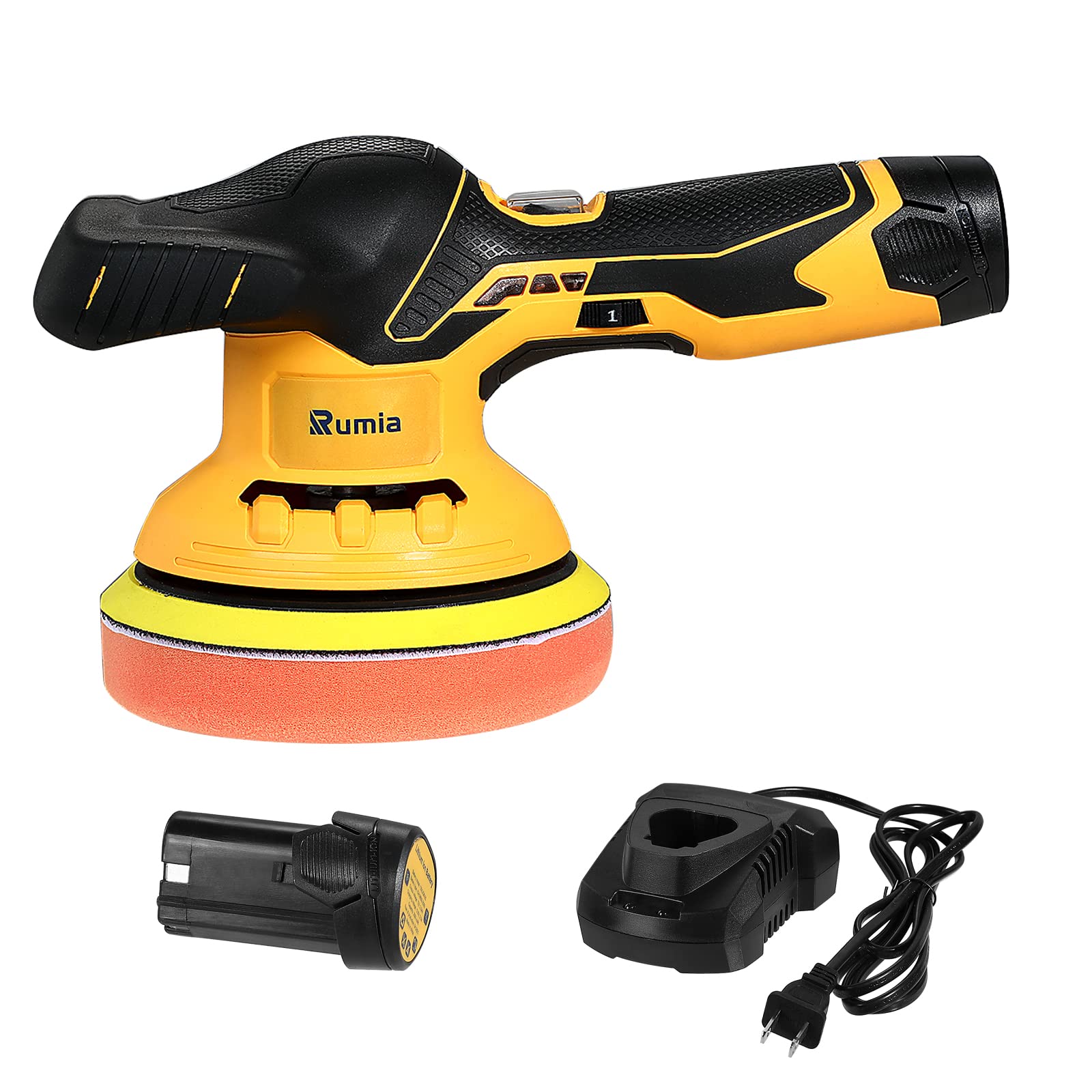 Buy Rumia 12V Cordless Car Polisher, 6" Portable Dual Action Random