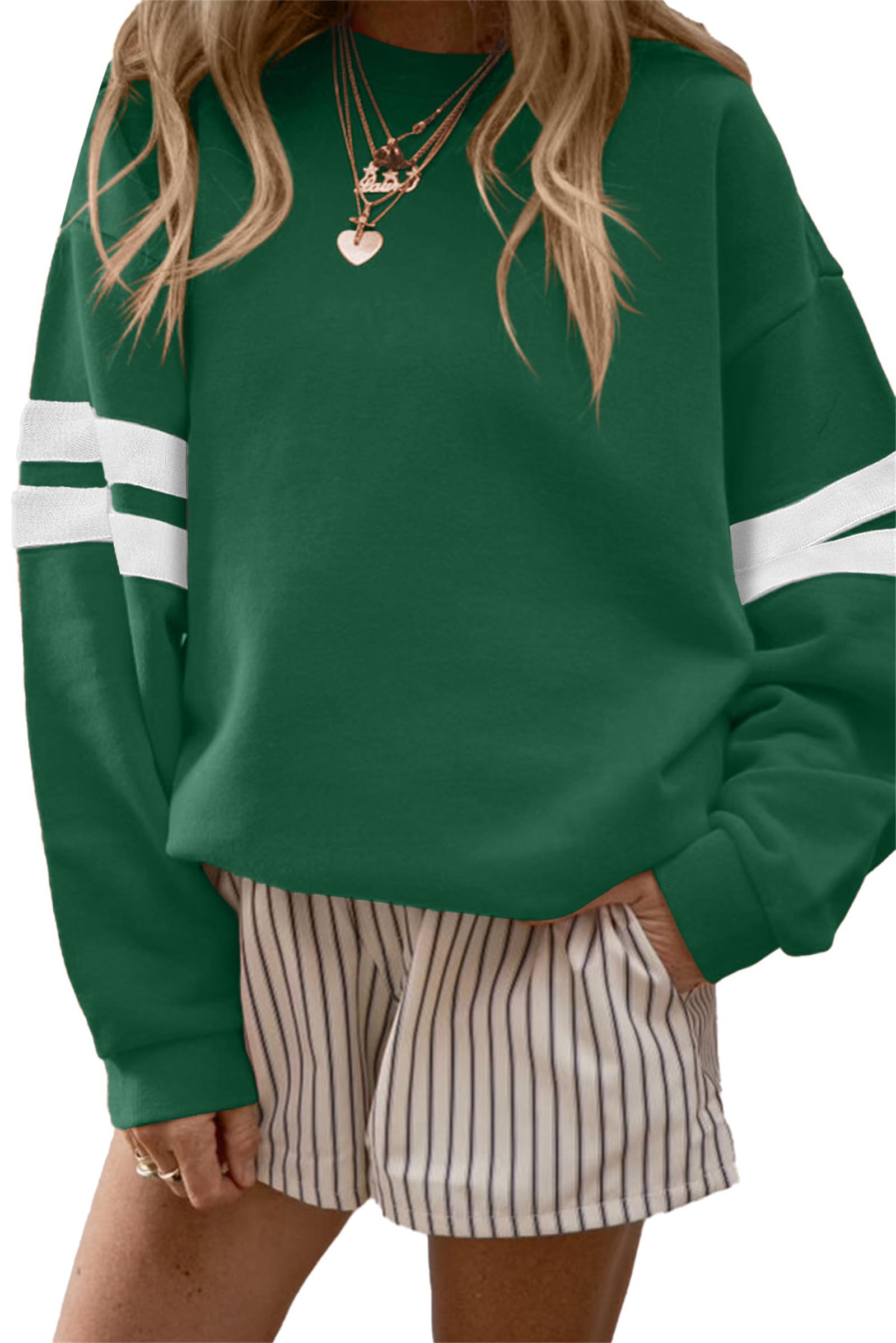 Damska bluza w paski z odkrytymi ramionami oversize modny sweter