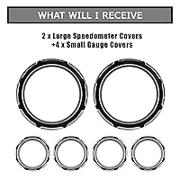 Vista 5 de PSLER Kit de bisel para motocicleta, velocímetro, instrumento, cubierta decorativa, juego de bisel para Touring Ultra Classic Electra Street Road