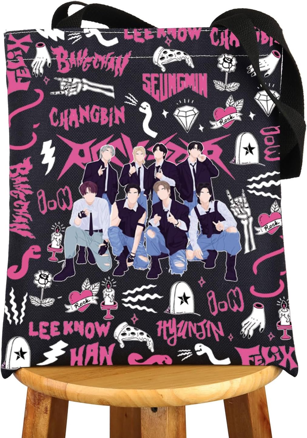 JNIAP Korean Group Stay Tote Bag Korean Group Stay Tote Bag Korean Band Gifts Stay Merchandise Korean Music Shoulder Bag