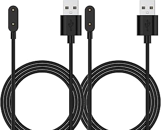 E ECSEM Charger Compatible with Huawei Watch Fit Charger,3.3ft 100CM USB Charging Cable Charger Cradle Dock for Huawei Watch Fit/Band 6/Honor Band 6/Watch EX/Kids Watch 4X(Black+Black)