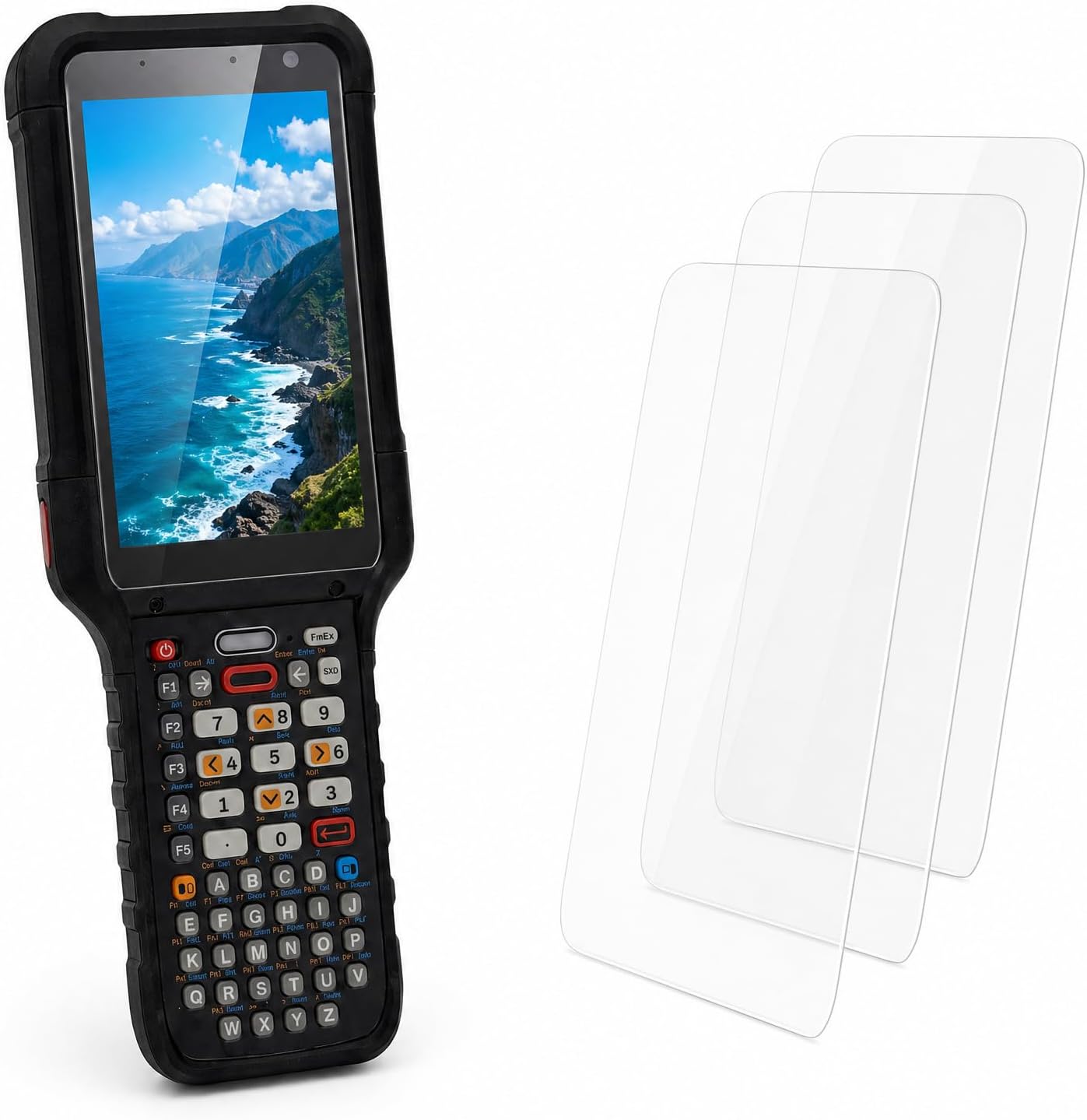CK67 Tempered Glass Screen Protector Replacement for CK67 Handheld Barcode Scanner Mobile Computer, 3pcs 4.3-inch Protective Film Replaces CK67-SP-1PK