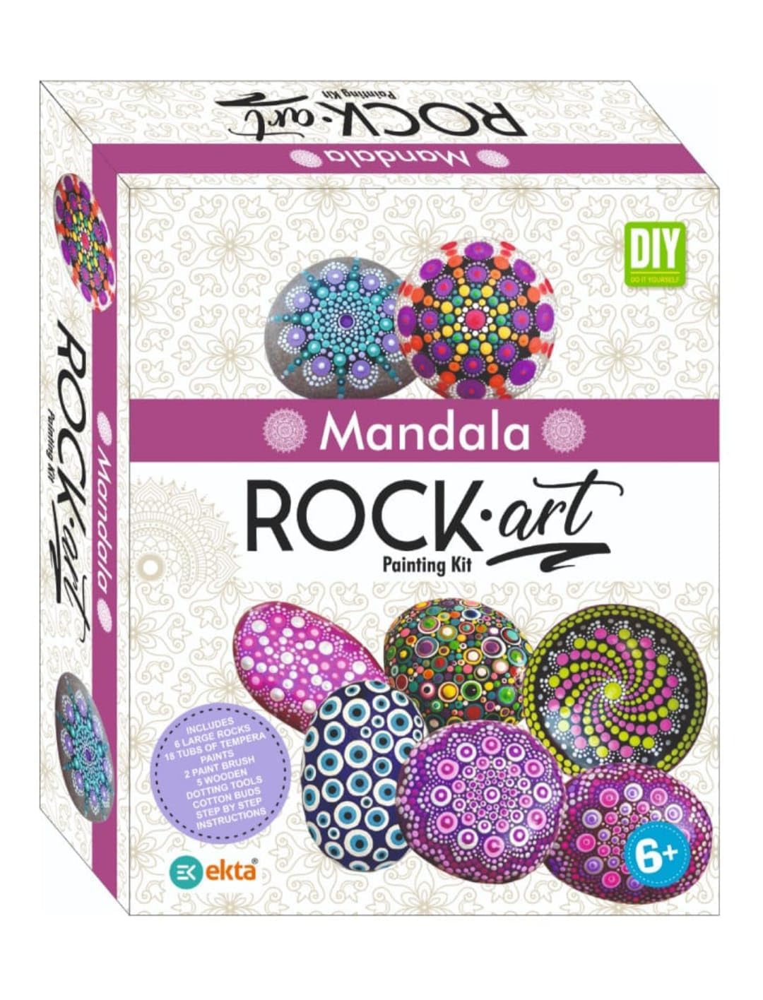 Rock Art Mandala Set – DIY Stone Painting Kit with Natural Rocks