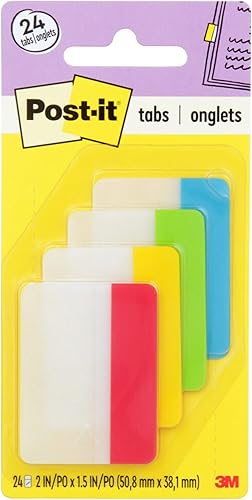 Anotadores Post-it de colores primarios lisos variados, 2 pulgadas, 6 colores, Colores primarios variados