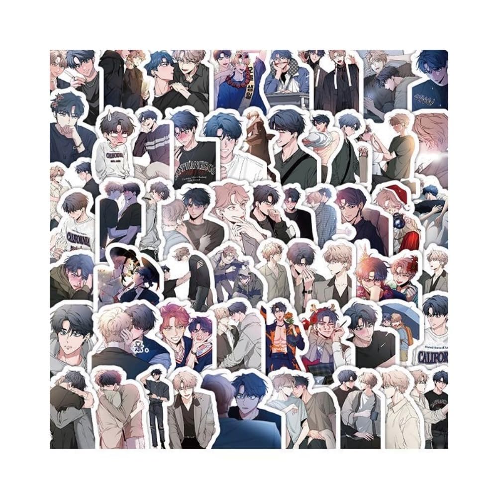 Feidiao Multicolor Sketch Sticker Bl Manga Sketch Role Figure Graffiti Decal For Tablet Cup Skateboard Bike Helmet Decoration 101Pcs