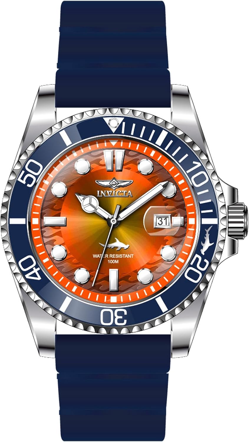 Invicta Pro Diver Men 43mm Stainless Steel Steel Black dial