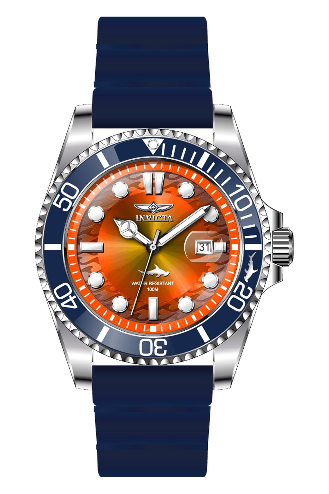 Invicta Pro Diver Men 43mm Stainless Steel Steel Black dial 47169