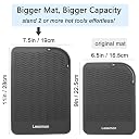 Large Heat Resistant Mat for Curling Irons, Hair Straightener, Flat Irons and Hair Styling Tools 11" x 7.5", Food Grade Silicone, Black gallery image
