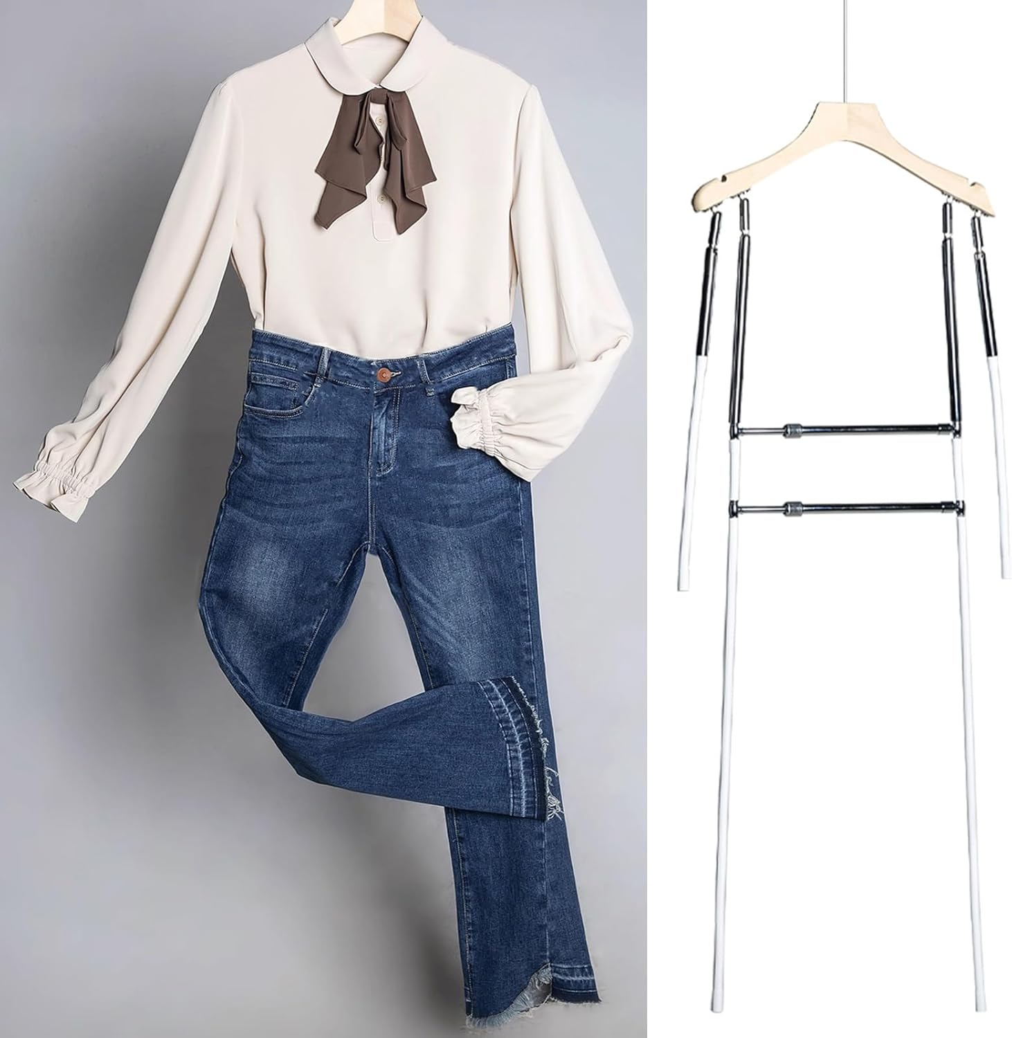 Flexible Clothing Mannequin Display, Female Outfit Hangers for Shops, Detachable Portable Clothes Rack, Full Body Mannequin Dress Form Torso