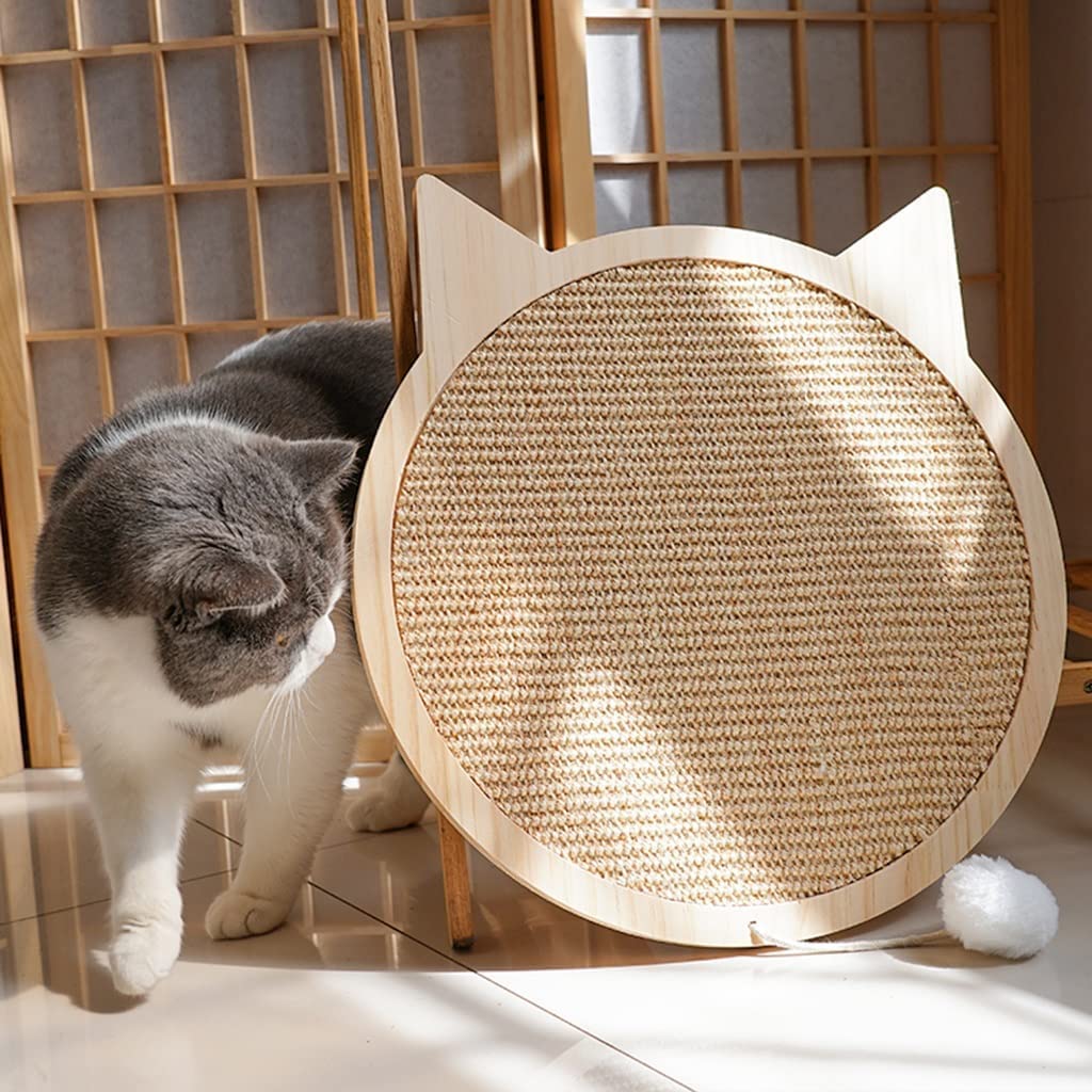 Tiragraffi Cartone Per Gatti Tiragraffi Per Gatti Tiragraffi A Parete Tiragraffi Per Gatti In Legno Tiragraffi Per Gatti A Forma Di Gatto Con Pad In Sisal E Ventosa Tiragraffi Per Gatti(29*32cm)