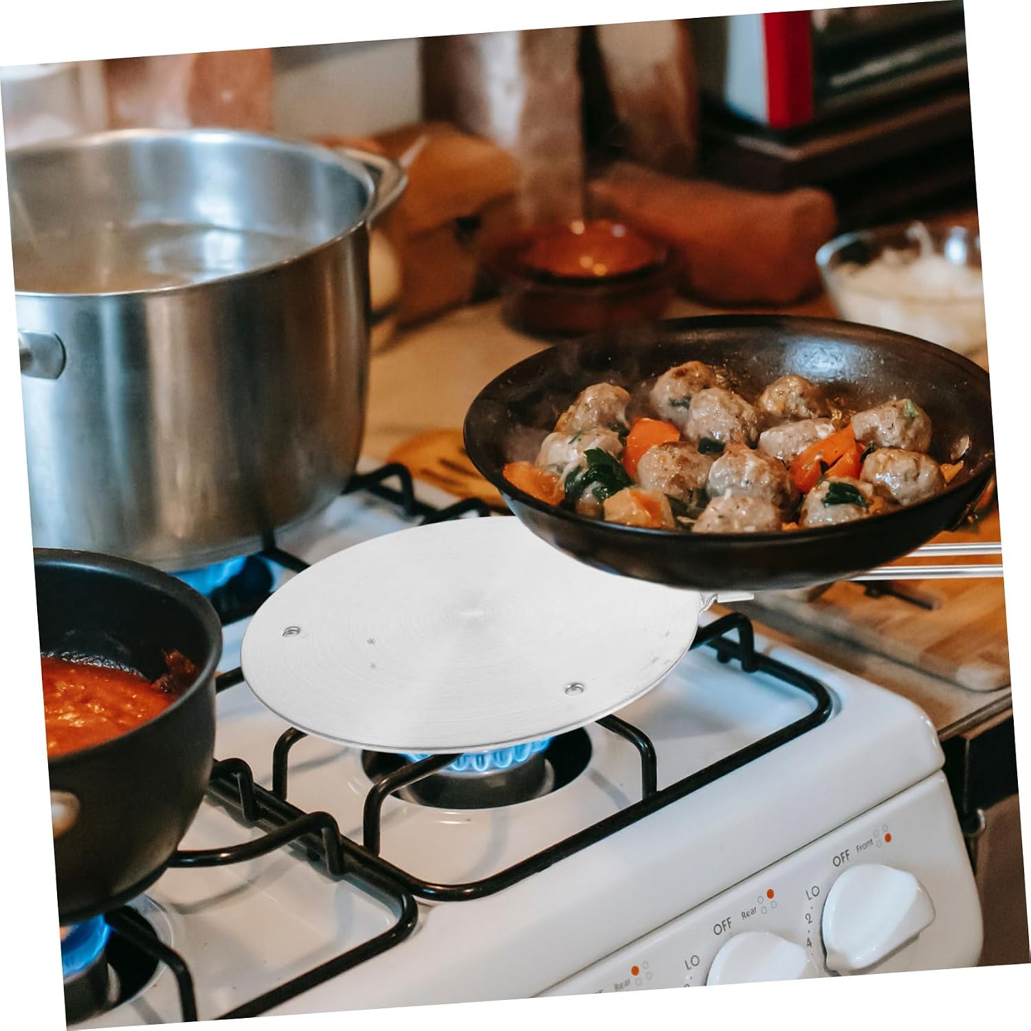 COLLBATH Stainless Steel Thermal Conductive Plate Gas Stove Heat Diffuser Induction Cooktop Cooktop Converter