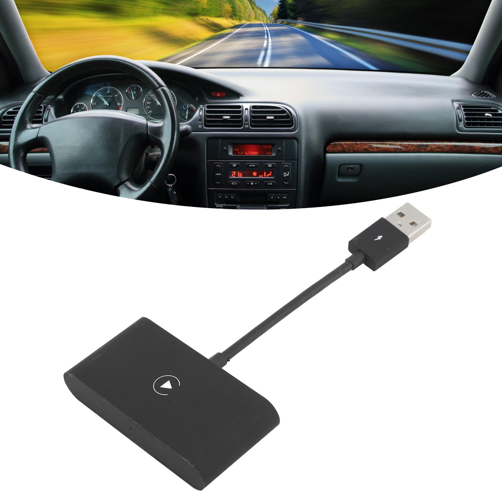 Naroote Adaptador Inalámbrico para Coche Dongle Inalámbrico Fácil de Usar para Coches Compatibles con de 2016 - Material ABS 1 Unidad (Black)