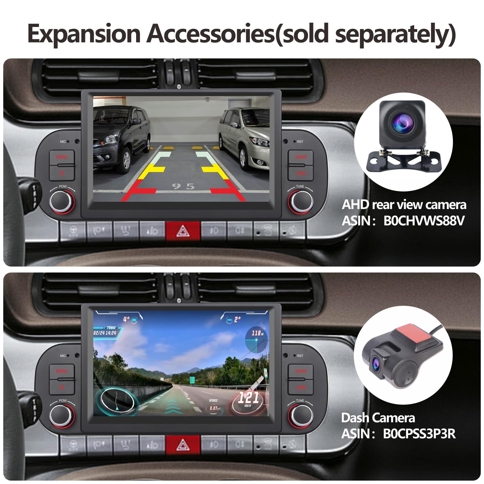 Autoradio Fiat Panda 2013-2020 Display Touch Screen Linux, Wireless CarPlay Android Auto, Avvio Veloce, AM FM RDS Mirror Link Bluetooth 5.0 DSP Canbus