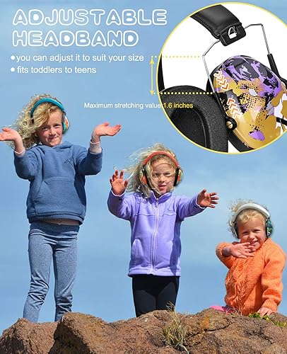 Miniatura 5 de PROHEAR 032 - Protección de oídos para niños, NRR 25dB, orejeras para niños, diadema ajustable, orejeras de seguridad para eventos deportivos,