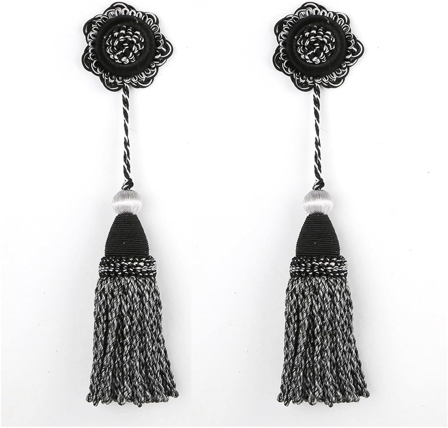 Tassels 2Pieces Tassel Fringe Trim DIY Sewing Craft Accessories for Bag Home Decor