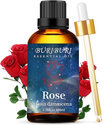 Miniatura 3 de BURIBURI Aceite esencial de rosa de 3.4 fl oz, 100 % puro, natural, sin diluir, aceite de rosa para aromaterapia, 3.38 onzas líquidas para jabón