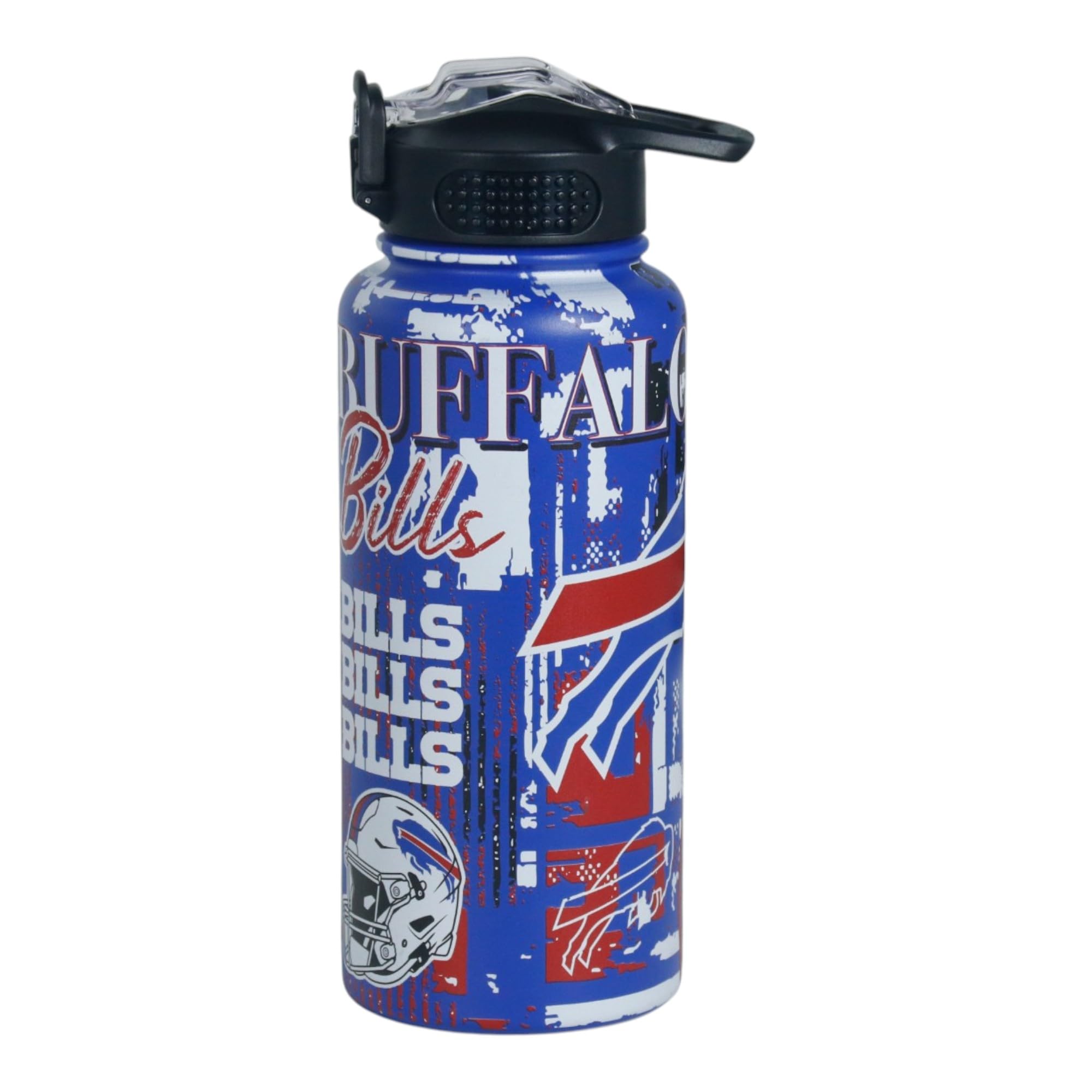 Photo 1 of Proformance Home NFL Buffalo Bills ProPress Homefield Mashup 32oz Stainless Steel Water Bottle, Press Top Lid