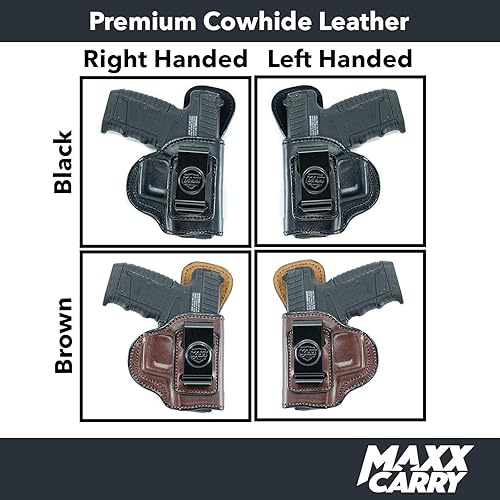 Miniatura 4 de Maxx Carry Compatible conrepuesto para funda de pistola de cuero IWB compatible con Sig Sauer P365-XMACRO