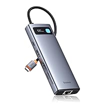 Baseus Docking Station 9 in 1 USB C 4K120Hz, 2 Monitor HDMI, Hub USB C, Ethernet 1000 Mbp, PD 100W, lettore di schede TF, SD, USB 3.0, Adattatore per MacBook, Dell, HP, Lenovo e altri PC
