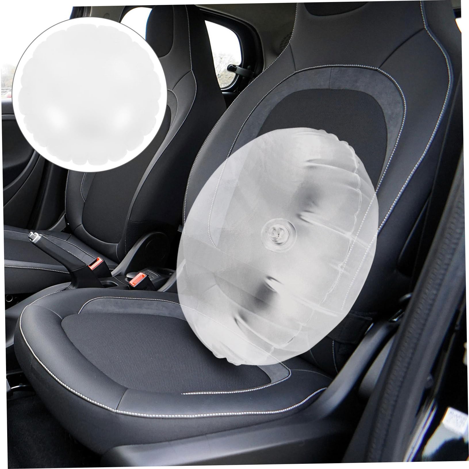 VOSAREA 4pièces Coussin Gonflable Transparent pour Voyage Oreiller Décoratif Portable pour Camping Et Utilisation Voiture