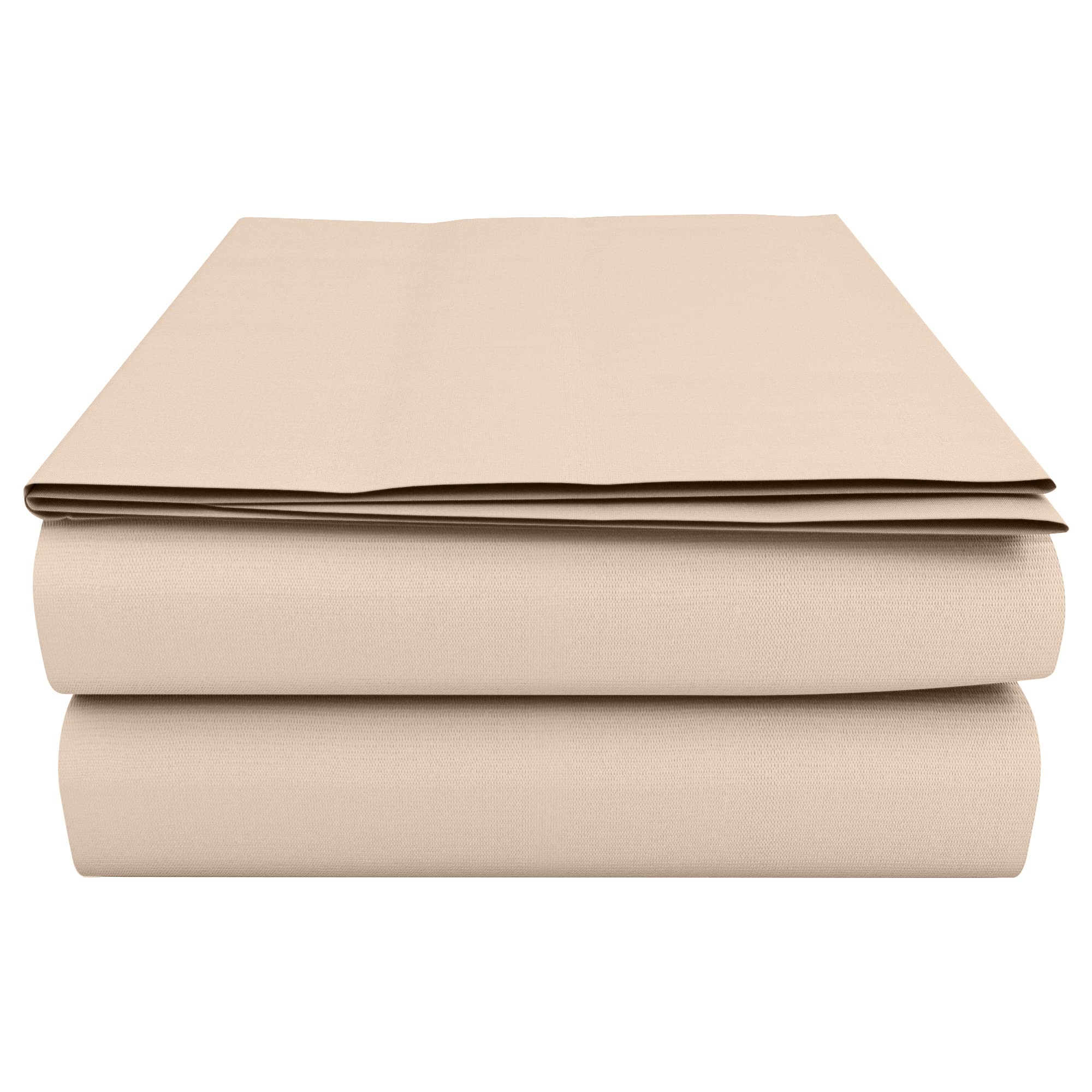 HOME ACE Latte Double Flat Sheet, 225cm x 254cm, Polycotton, Double Bed Sheet โ image 1