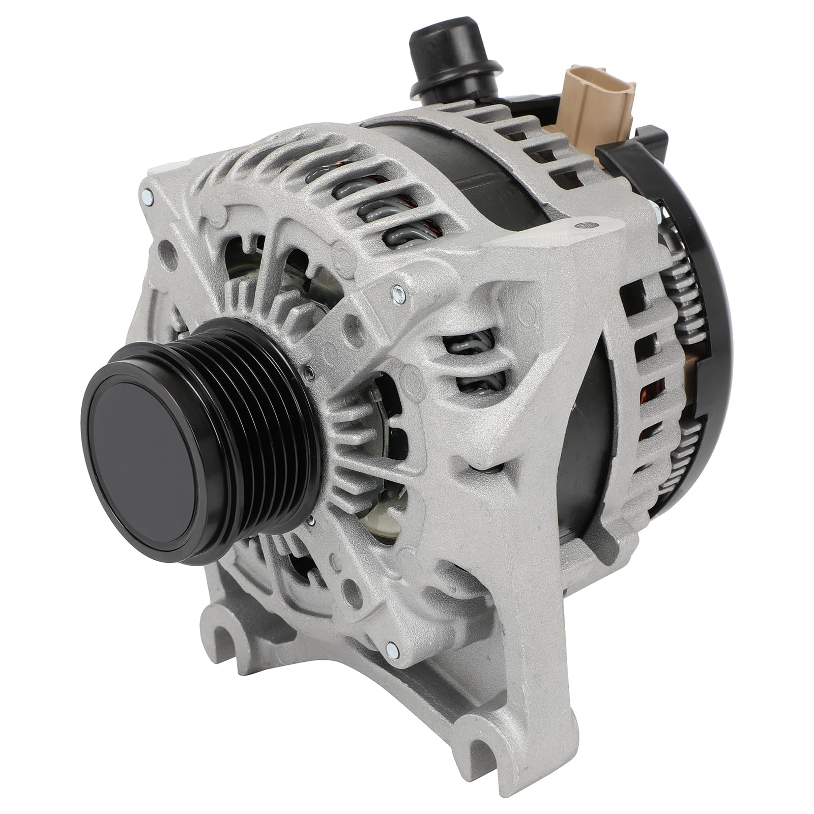 SCITOO Alternator Fit for Ford for E-150 2009, for E-250 2009, for E-350 Super Duty 2009, for E-450 Super Duty 2009, 4.6L 5.4L 6.8L- 12V 195Amp CW 6-Groove Clutch Pulley, Replace OE# 11434-image-42