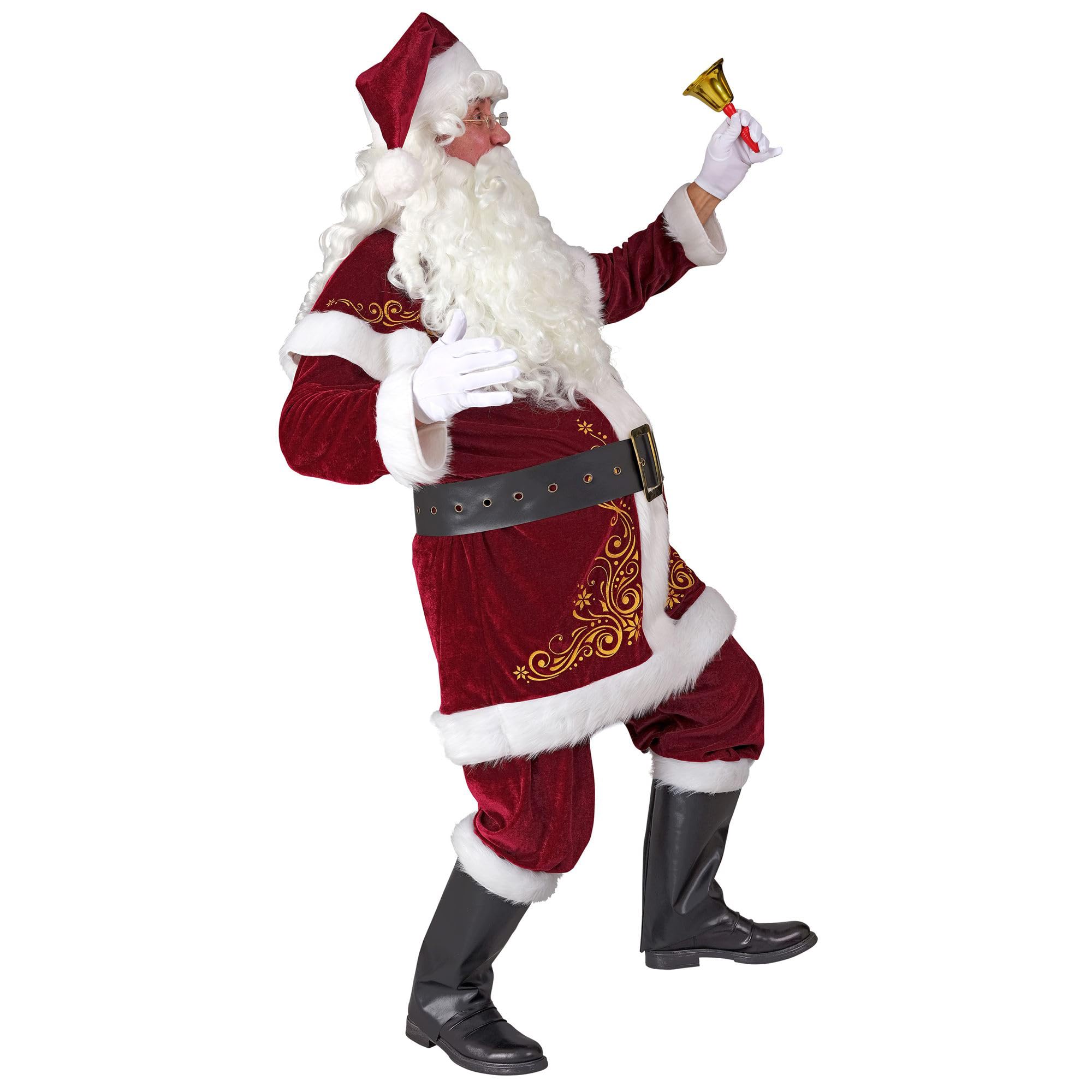 W WIDMANN MILANO Party Fashion - Disfraz de Papá Noel | Con abrigo, capa, sombrero, pantalones, cinturón y cubrebotas, conjunto para Navidad, fiestas navideñas y Carnaval