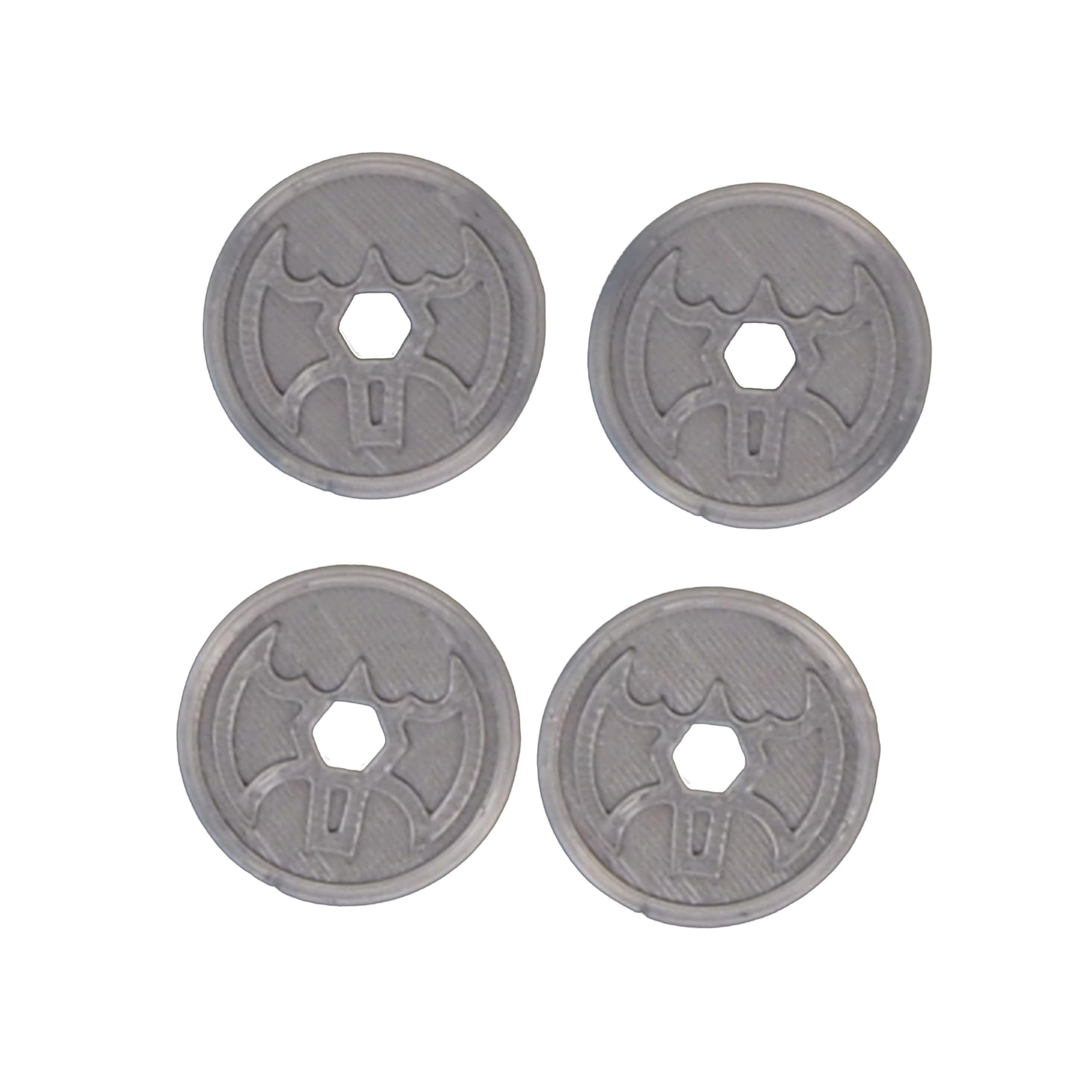 eTech4Us Set of 4 Silver Replacement Disc Part for Imaginext Batbot Bat-Tech