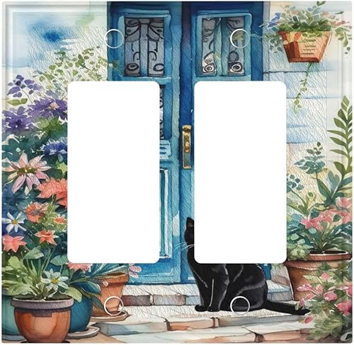 Vista 155 de Decorativo Arte Interruptor de Luz Cubiertas de Pintura al óleo Estilo Flores Placa de Pared de Interruptor de Interruptor Decorativo Placa