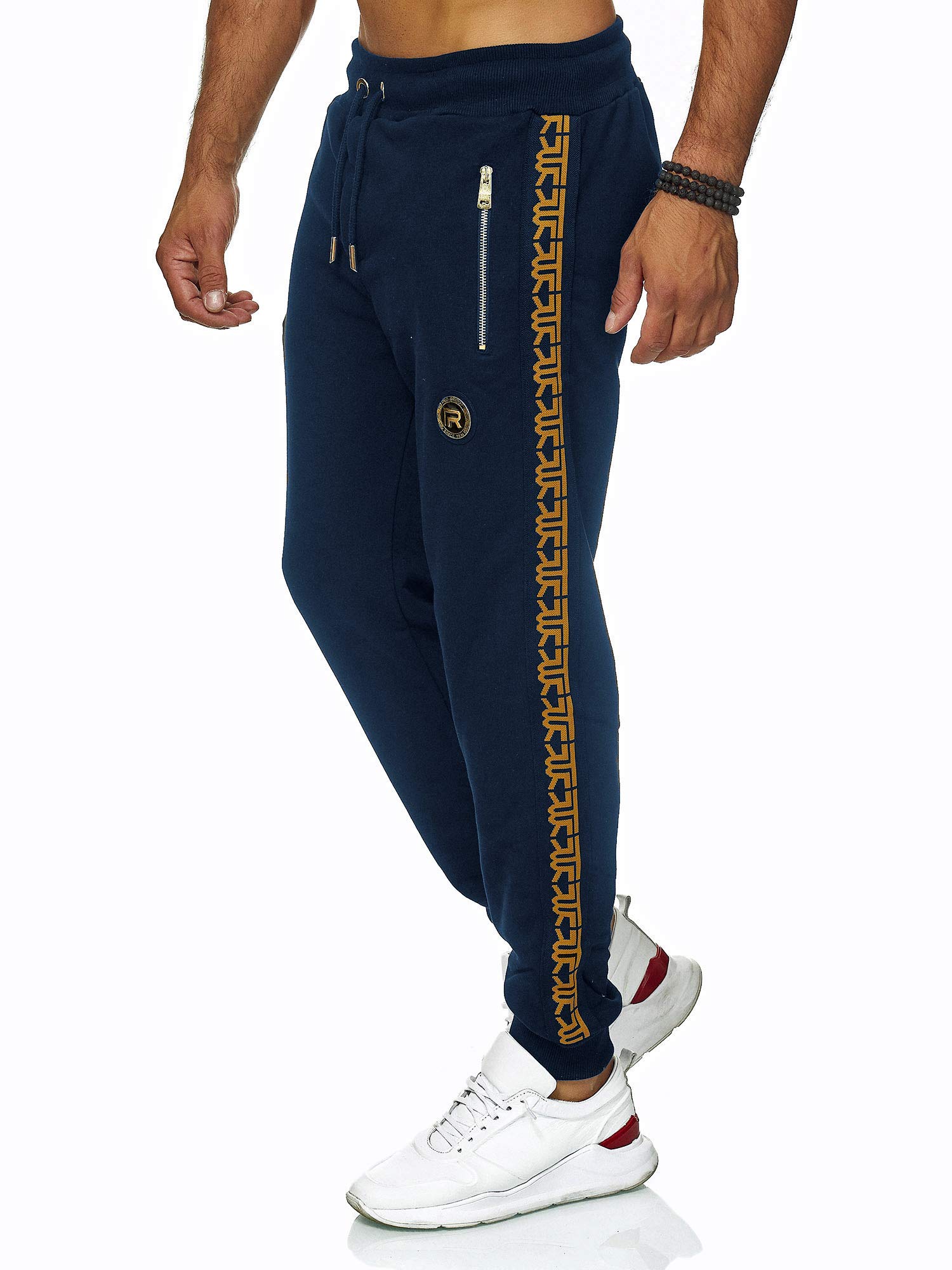 RED BRIDGE Pantalone da Tuta da Uomo Joggers Cotone Polsino Tasche con Cerniera