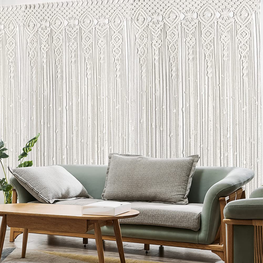 Tapisserie murale en macramé tissée à la main,Tapisserie murale en macramé tissée à la main,Rideau de porte bohème pour mariage, décoration murale pour la maison,100x200 cm