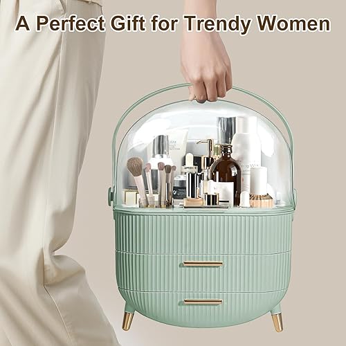 Miniatura 3 de Organizadores y almacenamiento de maquillaje, organizador de maquillaje para tocador, organizadores de cosméticos para el cuidado de la piel con