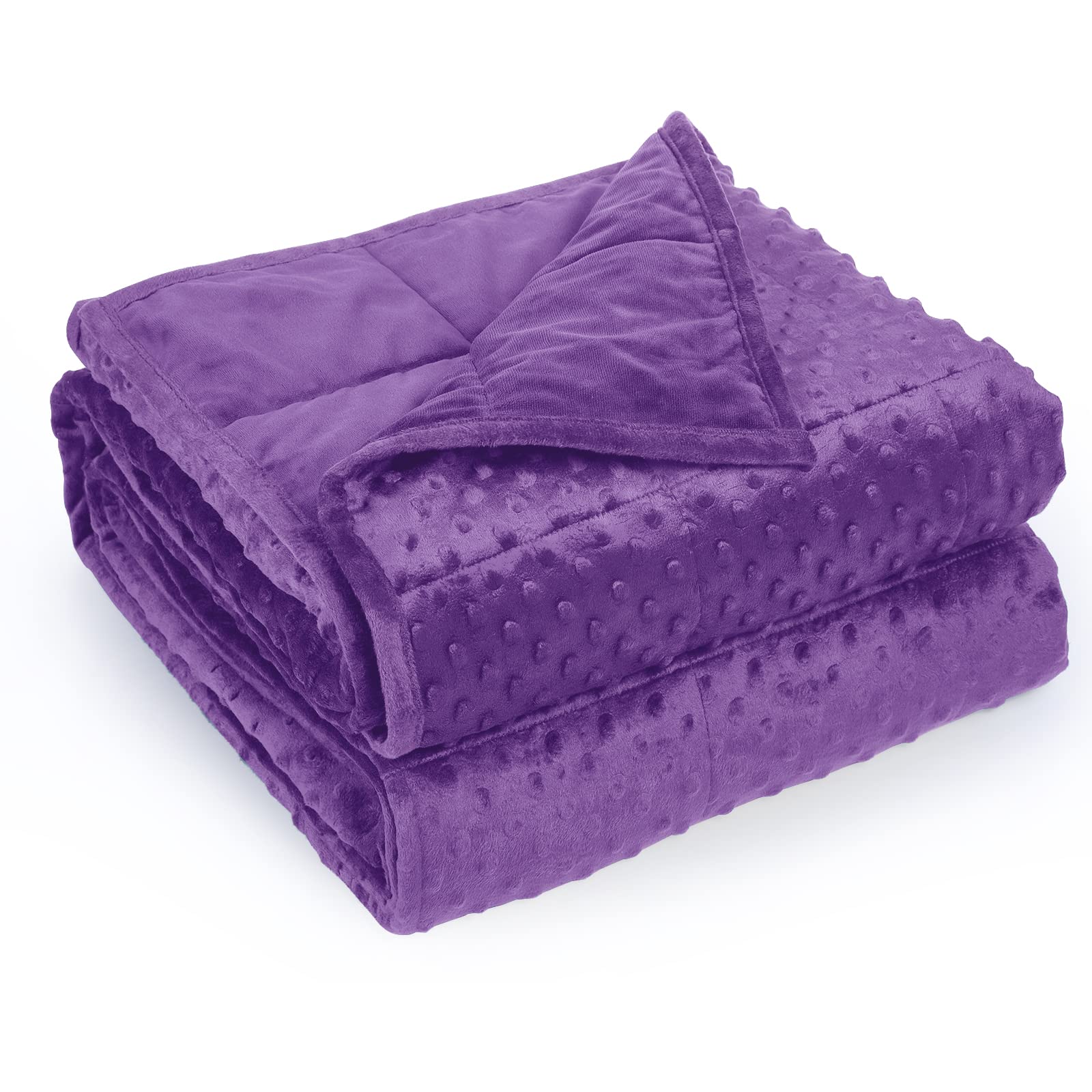 Alomidds Weighted Blanket (60"x80",20lbs Queen Size Purple), Weighted