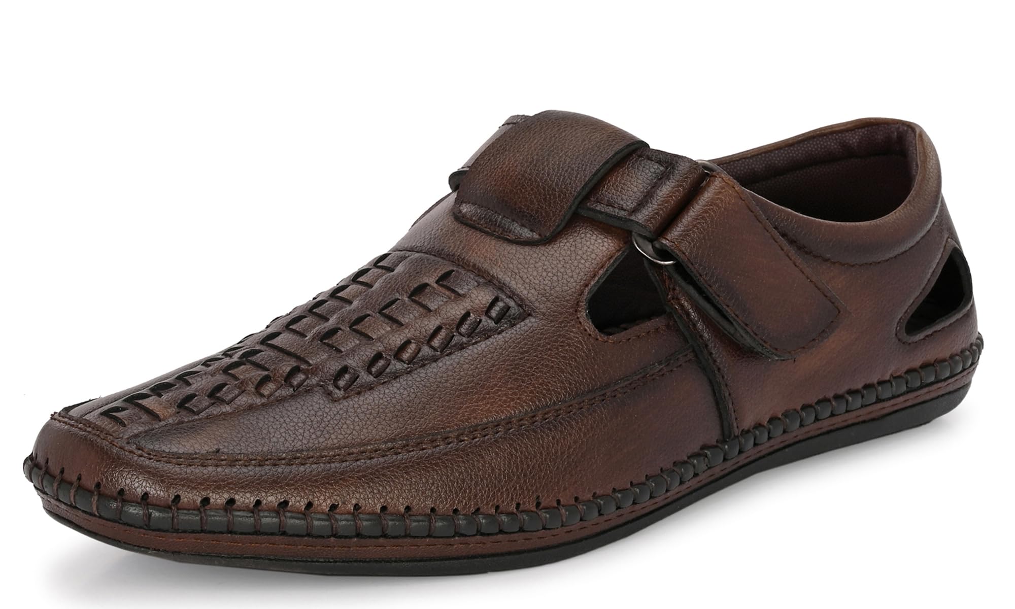 Karaddi 7067 Mens Bantu Sandals Fashion Comfort Fitting Roman Sandal Synthetic Leather Color Brown 44 eu 10 uk/ind (B0BYVL8WK7) Amazon Price History, Amazon Price Tracker