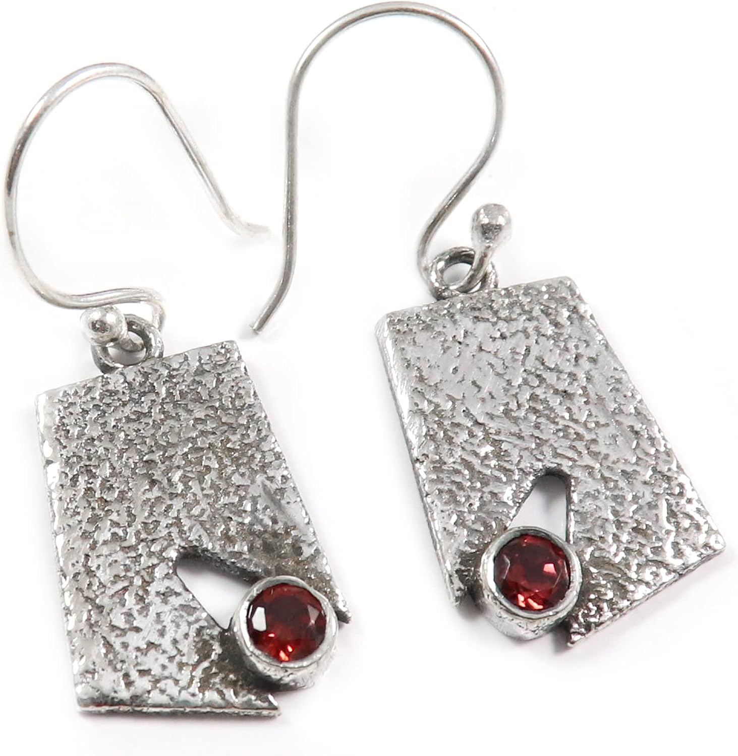 Goyal Exports 925 Sterling Silver Carnelian Silky Moonstone Smoky Quartz Faceted Citrine FacetedGemstone Silver Drop/Dangle Earring Handmade Jewelry SEG118
