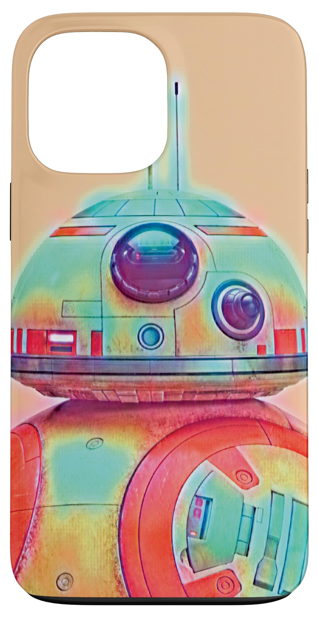 Coque iPhone 13 Pro Max Star Wars BB-8 rigide protection boîtier antichoc couleur pêche - 4