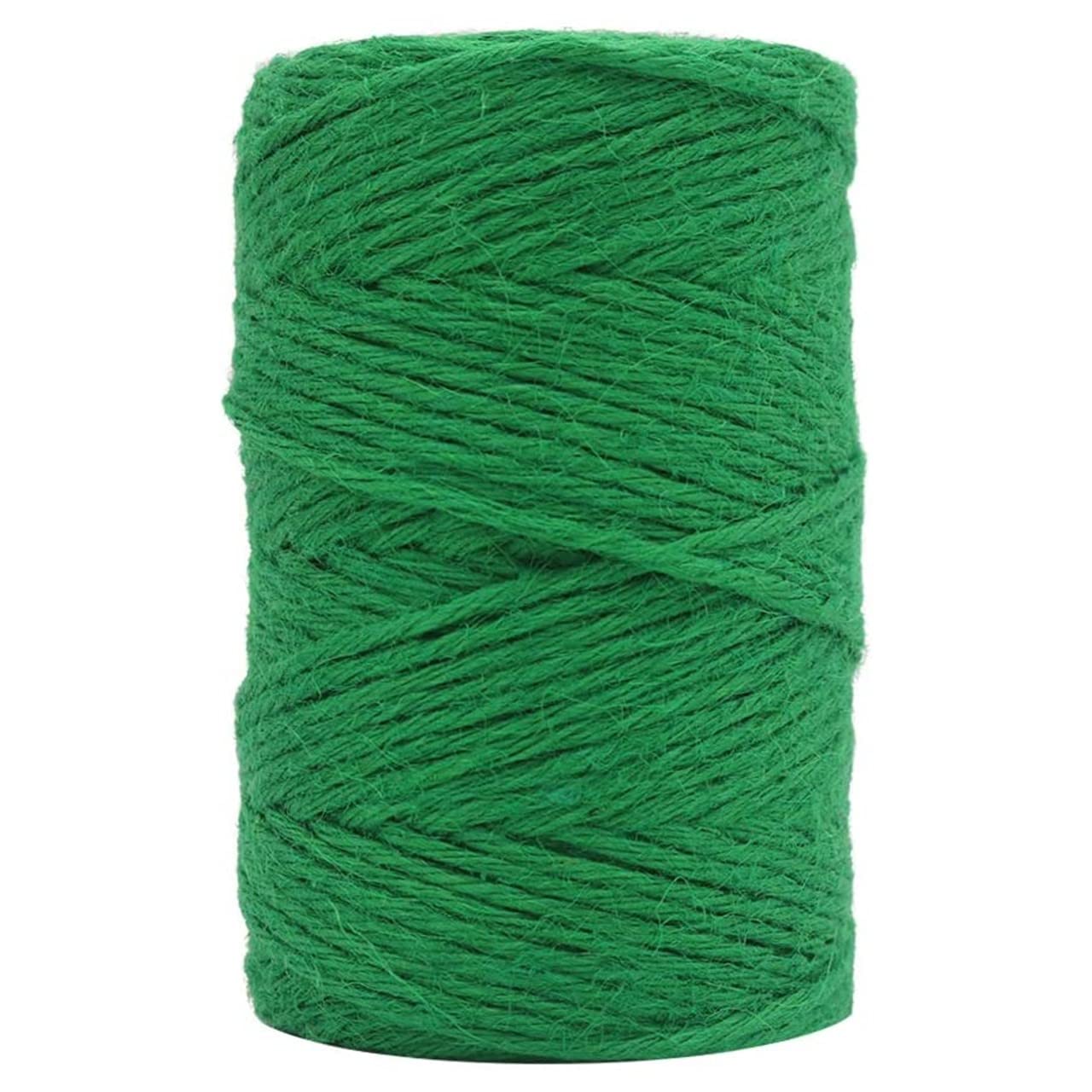ecofynd Single String Color Jute Cord | Natural Hemp Rope for Wall Hanging, Plant Hanger Gift Wrapping, Garden Art | Thread Material for DIY Craft Projects, (2mm, 130 Meters, Green) - Image 6 thumbnail