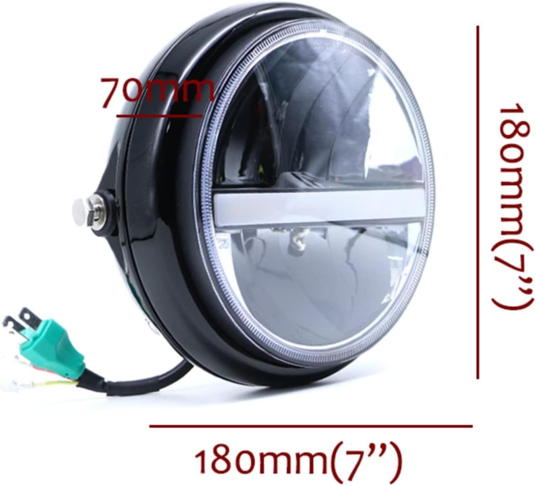 Do Moto 7-calowej retro lampy czołowej Uniwersalna lampa LED do motocykla 7-calowa lampa czołowa Motocyklowa lampa czołowa ze stopu cynku Do skutera Okrągła przednia lampa Silnik