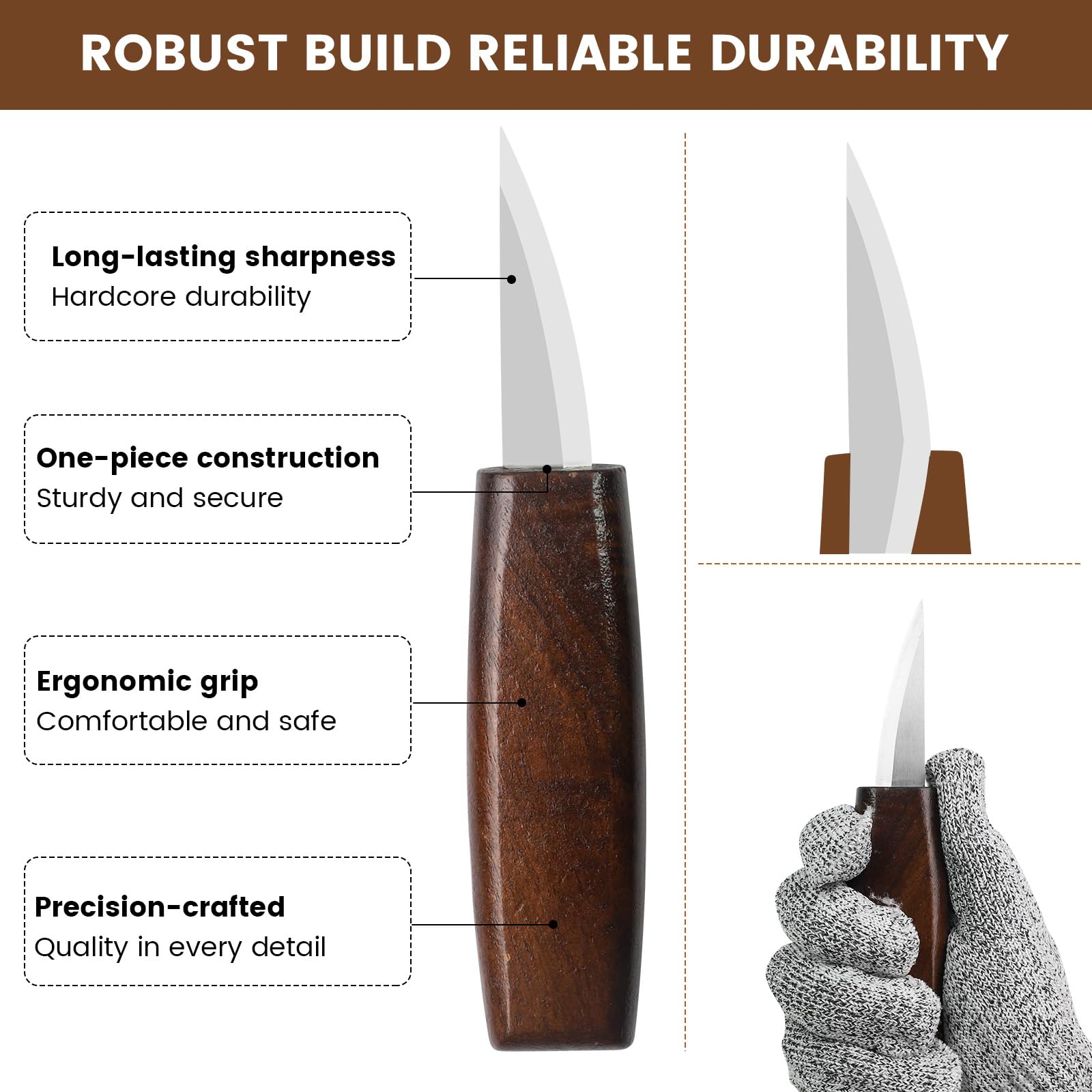 Kit Sculpture Bois 17pcs, Ensemble D'outils De Sculpture Sur Bois | Kit Sculpture Sur Bois Avec Couteau Sculpture Bois Et Ciseaux à Bois, Outils Bricolage Pour DéButants Et Professionnels