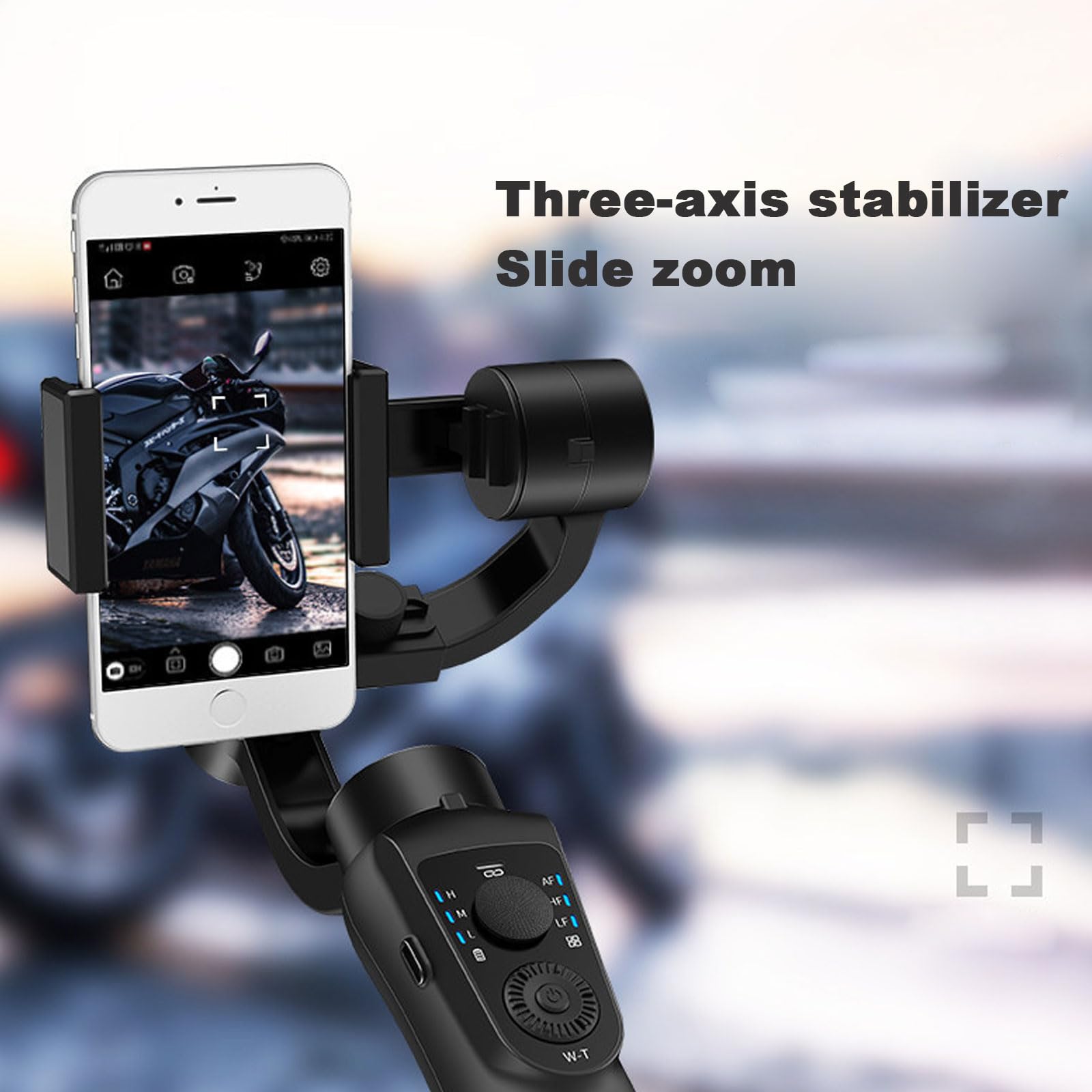 Estabilizador de cardán para smartphones, cardán móvil de 3 ejes para smartphones, estabilizador móvil para seguimiento de rostros/objetos para grabación de video, kit de vlogging, palo selfie cardán