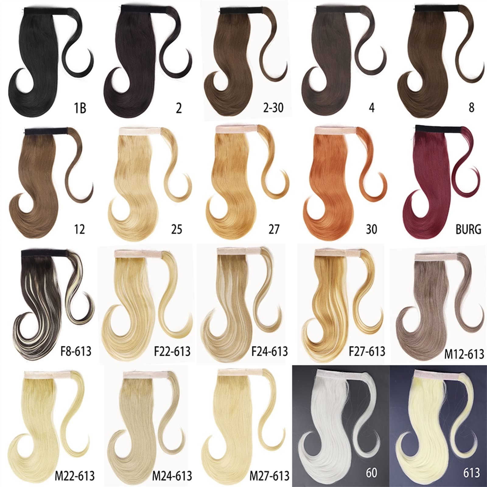 Przedłużenie kucyka Bounce Wraparound Kawałki włosów w koński ogon Proste doczepiane włosy z grzebieniem Warp Ponytails dla kobiet Syntetyczny Fryzura z kucykiem (Color : 60, Size : 18inches)