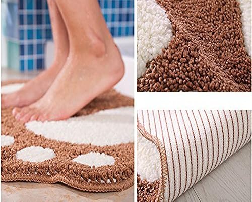 Vista 30 de MIFXIN Tapete de baño antideslizante con pies grandes, absorbente, para baño, inodoro, ducha, cocina, decoración del hogar (gris, 19 x 26 pulgadas)