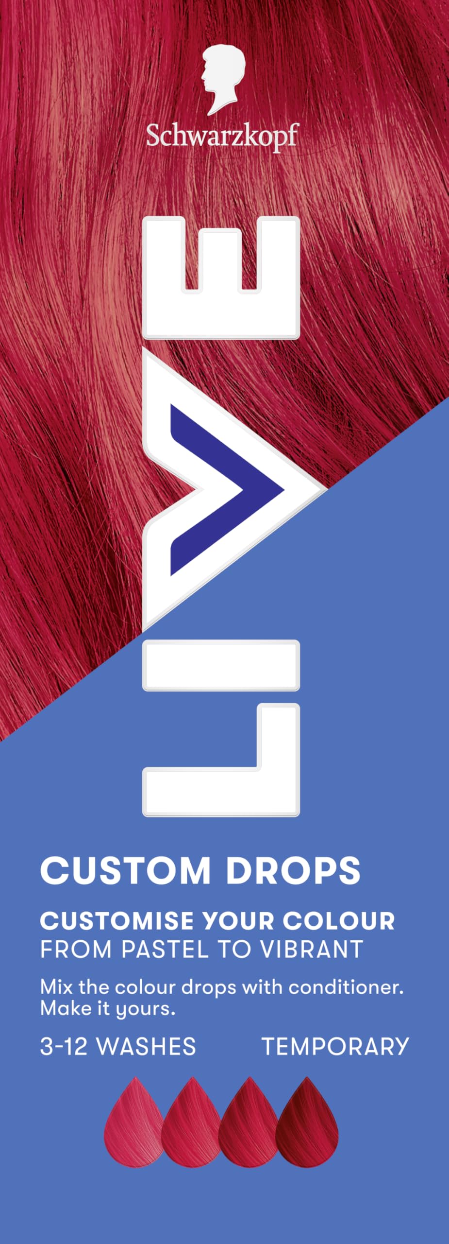 Schwarzkopf LIVE Colour Custom Drops Fiery Red