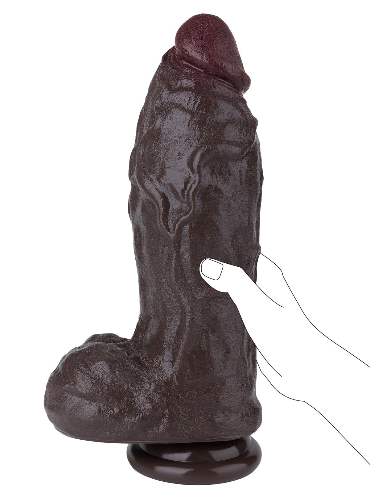 3 3 Diameter Thick BBC Huge Black Dildo - 11 5 XXL Big Horse Liquid Silicone Dildo with