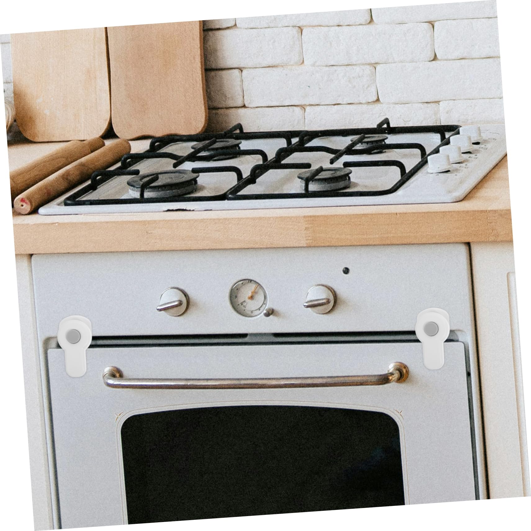 BESTonZON 12 Pz Blocco di sicurezza per bambini del forno Chiusura mobile sicurezza serratura della porta del serrature per frigoriferi a prova di blocco bambini plastica